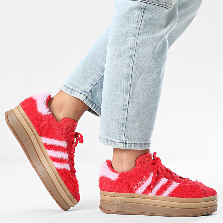 Adidas Originals - Baskets Femme Gazelle Bold W JS3905 Better Scarlet Bliss Lilac Gold Metallic