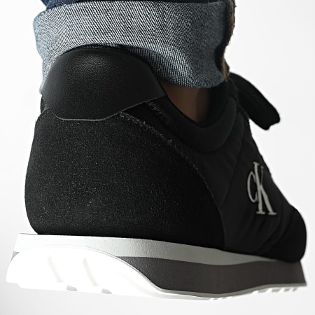 Calvin Klein - Zapatillas Retro Runner Essential Mix 1361 Negro Tempestad Blanco Vaporoso