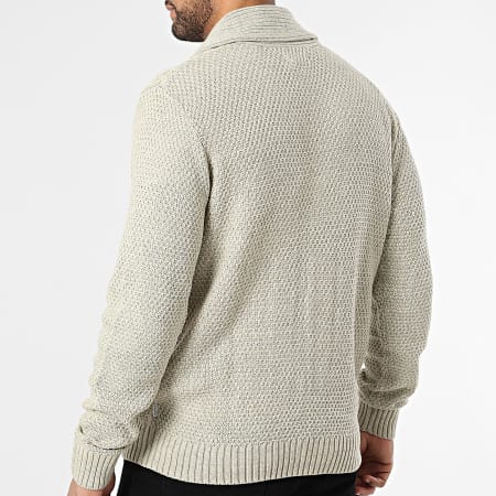 Jack And Jones - Cárdigan Paul Shawl Beige Claro Jaspeado