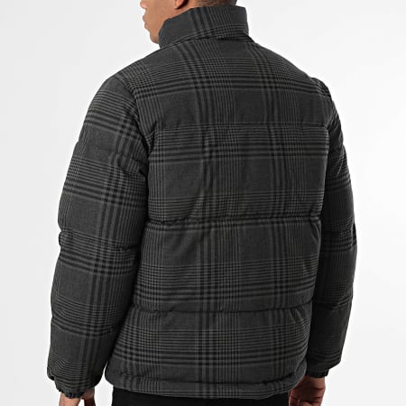 Jack And Jones - Doudoune A Carreaux Grand Gris Anthracite Noir