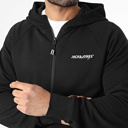 Jack And Jones Sweat Capuche Zippée Thatcher Noir