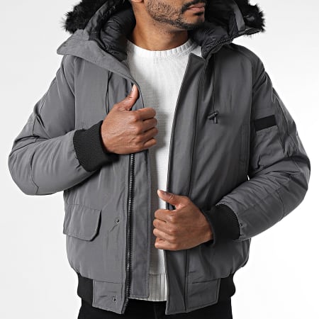 KZR - Gevoerde Zipper Jacket 198 Grijs Antraciet