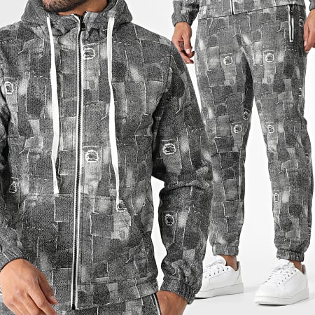 MTX - Ensemble Sweat Capuche Zippé Et Pantalon Jogging 729 Gris Anthracite