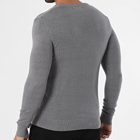 Paname Brothers - Jersey Cuello V 01 Gris Anticino Mezlado