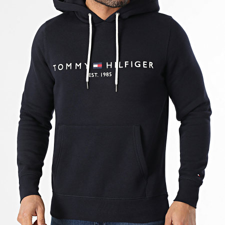 Tommy Hilfiger - Sweat Capuche Core Tommy Logo 0752 Bleu Marine