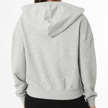 Calvin Klein - Sweat Zippé Capuche Femme 7513 Gris Chiné