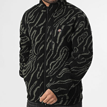 Dickies - Chaqueta Polar Mount Hope Printed A87NS Negro Verde Caqui