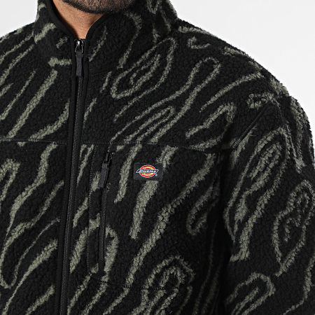 Dickies - Chaqueta Polar Mount Hope Printed A87NS Negro Verde Caqui