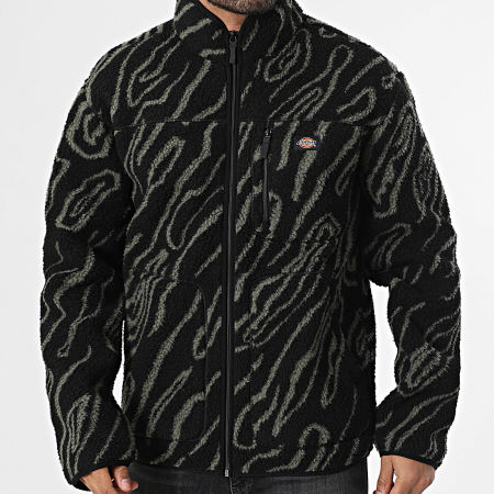 Dickies - Chaqueta Polar Mount Hope Printed A87NS Negro Verde Caqui