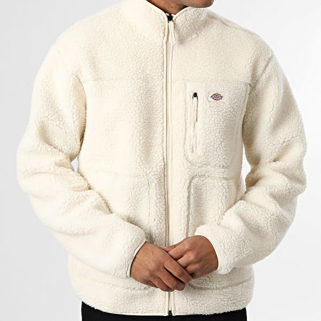 Dickies - Chaqueta Sherpa Con Cremallera Mount Hope Fleece A4YEE Beige Claro