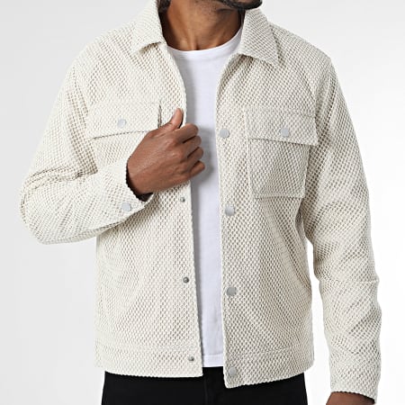 Frilivin - Gevoerde Zippende Textuur G53 Beige