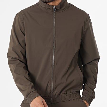 Frilivin - Ensemble Veste Zippée Et Pantalon P66 Marron
