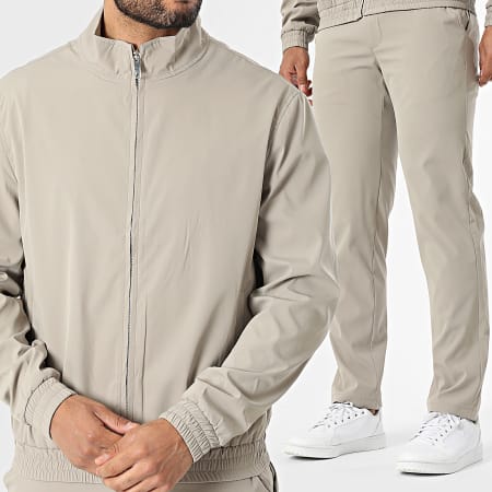 Frilivin - Ensemble Veste Zippée Et Pantalon P66 Beige