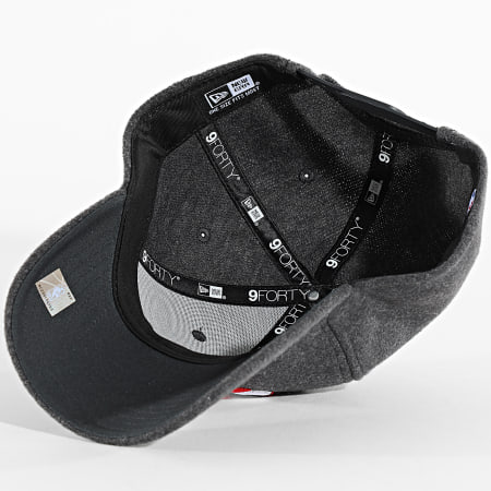 New Era - Gorra Melton Wool 9Forty Chicago Bulls 60758968 Gris Carbón Jaspeado