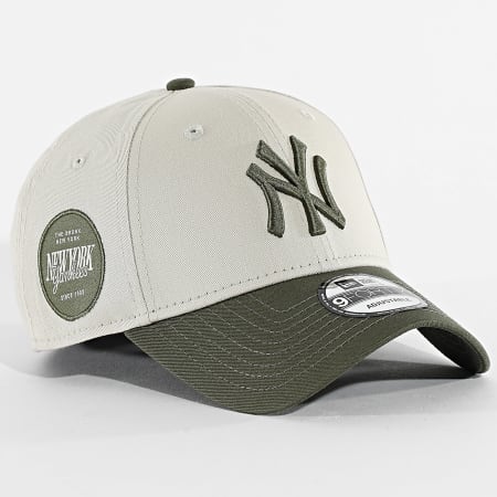 New Era - Casquette Side Patch 9Forty NY 60758992 Beige Vert Kaki