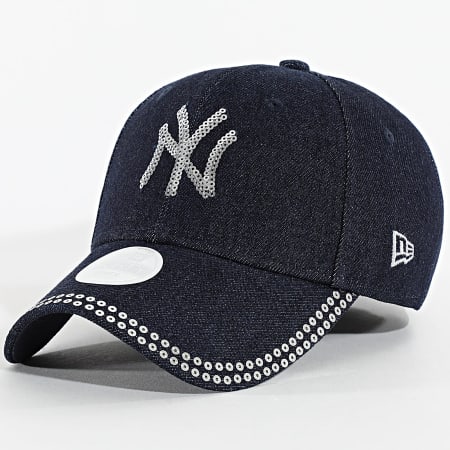 New Era - Gorra Mujer Lentejuelas 9Forty NY 60758945 Azul Brut Plateado