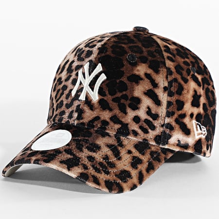 New Era - Casquette Femme Leopard Velours 9Forty NY 60759057 Beige Noir Léopard