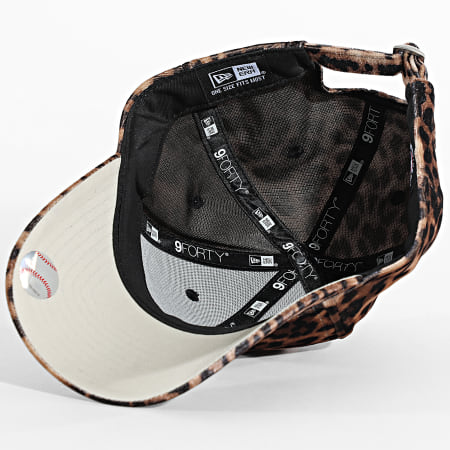 New Era - Casquette Femme Leopard Velours 9Forty NY 60759057 Beige Noir Léopard