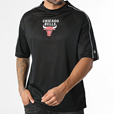 New Era - Tee Shirt Oversize NBA Piping Mesh Chicago Bulls 60758767 Noir
