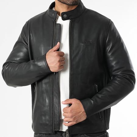 Redskins - Giacca in Pelle Iron Road Nera