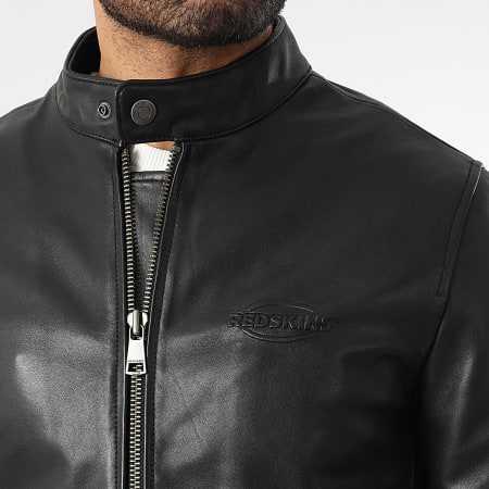 Redskins - Giacca in Pelle Iron Road Nera