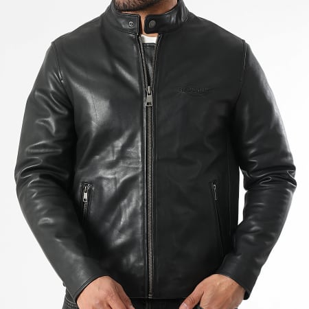 Redskins - Giacca in Pelle Iron Road Nera