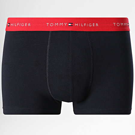 Tommy Hilfiger - Lot De 5 Boxers 3061 Noir Blanc Bleu Clair Rouge Bordeaux