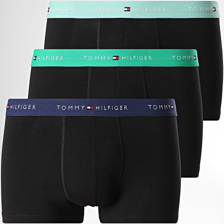 Tommy Hilfiger - Lot De 3 Boxers 2763 Noir Vert Bleu Marine