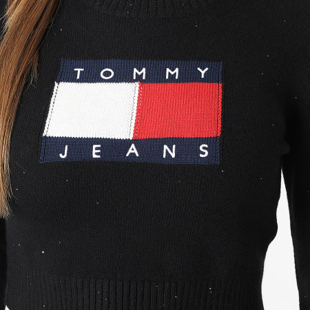 Tommy Jeans - Pull Femme Sparkle Flag 1690 Noir