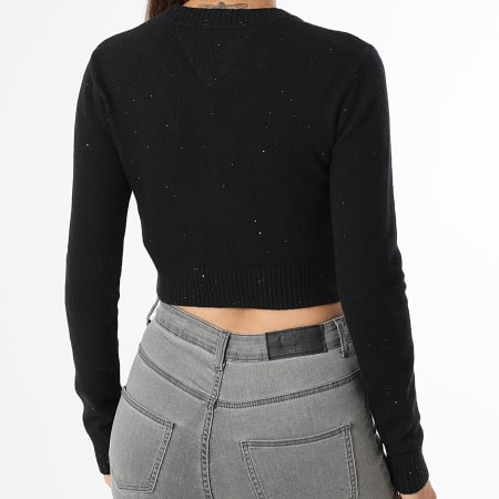 Tommy Jeans - Pull Femme Sparkle Flag 1690 Noir