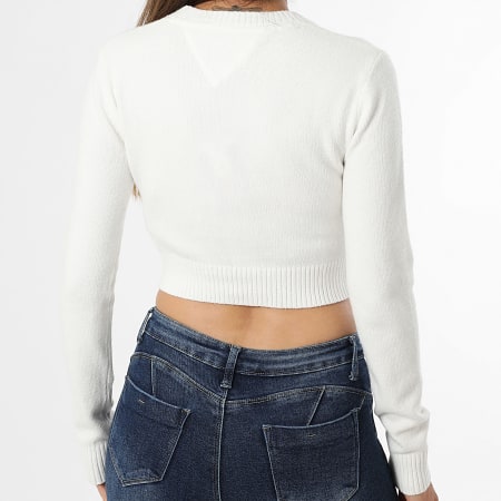 Tommy Jeans - Pull Femme Sparkle Flag 1690 Blanc