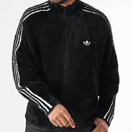 Adidas Originals - Zipped Fur Jacket with Stripes Classic KR5145
