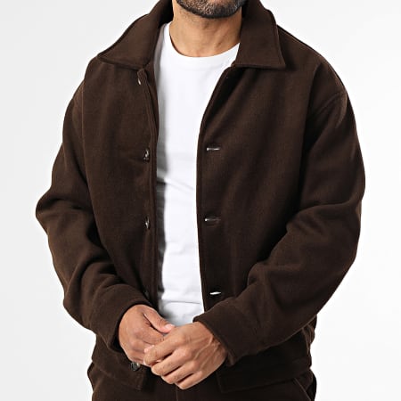 Frilivin - Ensemble Veste Boutonnée Et Pantalon H55 Marron