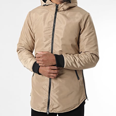 Frilivin - Parka Larga Capucha Beige
