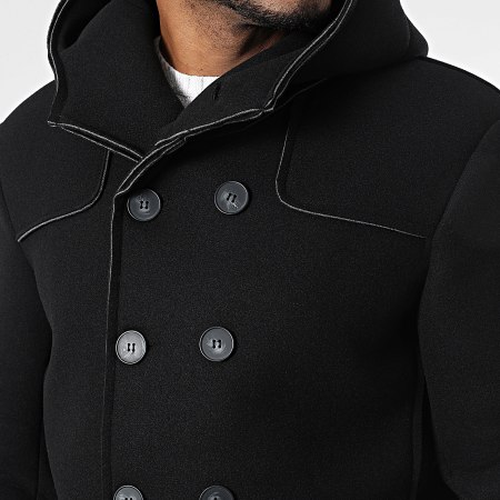 Frilivin - Abrigo con capucha 250 Negro