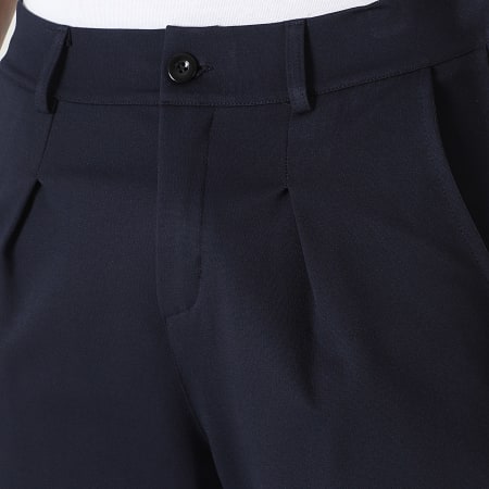 LBO - Pantalon Habillé Large A Plis 2379 Bleu Marine