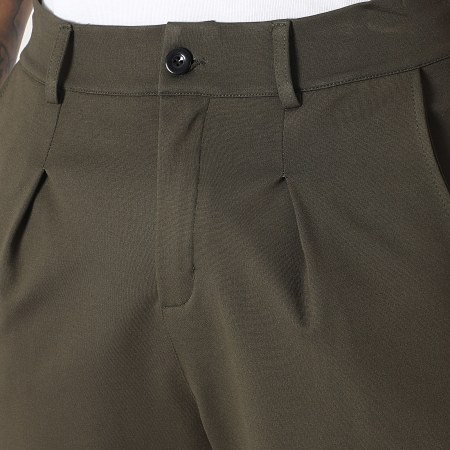 LBO - Pantalon Habillé Large A Plis 2380 Vert Kaki