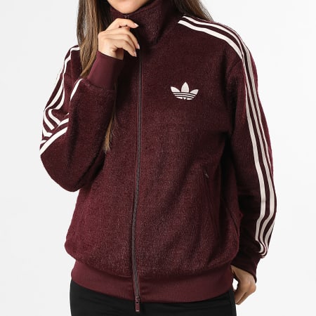 Adidas Originals - Chaqueta Zippée A Bandes Femme Mohair KS0428 Burdeos
