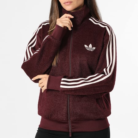 Adidas Originals - Chaqueta Zippée A Bandes Femme Mohair KS0428 Burdeos