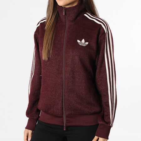 Adidas Originals - Chaqueta Zippée A Bandes Femme Mohair KS0428 Burdeos
