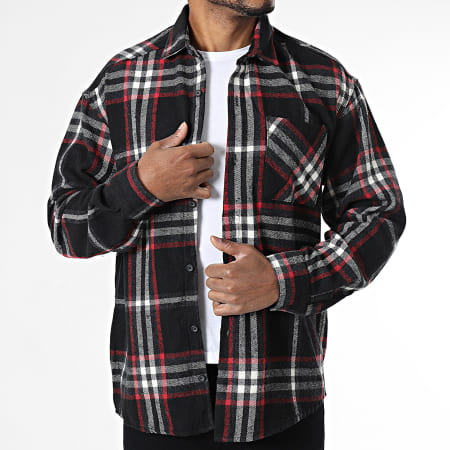 Classic Series - Camicia Sovrapposta A Fantasia 021 Nero Bianco Rosso