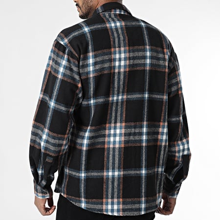 Classic Series - Camicia Sovrapposta A Fantasia 020 Nero Arancione Blu Bianco