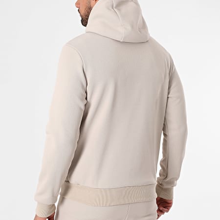 Classic Series - Completo Giacca con Cappuccio Zip e Pantalone Cargo 018 Beige