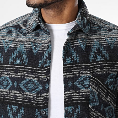 Classic Series - Camicia sovrapposta 023 Nero Grigio Blu Azteco