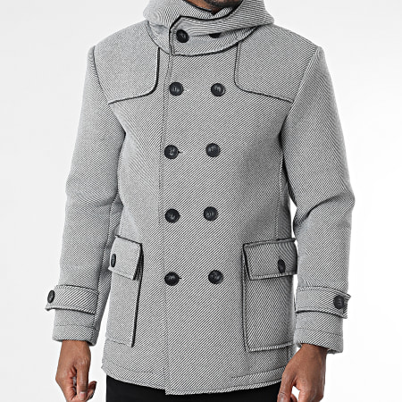 Frilivin - Manteau Capuche A Capuche 766 Gris Noir