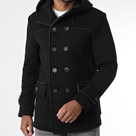 Frilivin - Abrigo con capucha 766 Negro