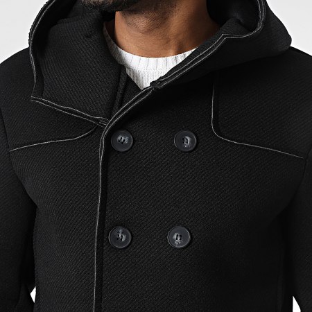 Frilivin - Abrigo con capucha 766 Negro