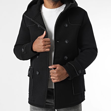 Frilivin - Abrigo con capucha 766 Negro