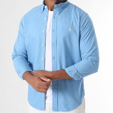 Polo Ralph Lauren - Camisa de mangas largas Slim Fit Original Player Azul