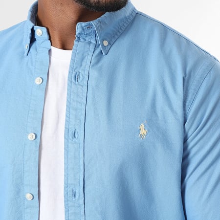 Polo Ralph Lauren - Camisa de mangas largas Slim Fit Original Player Azul